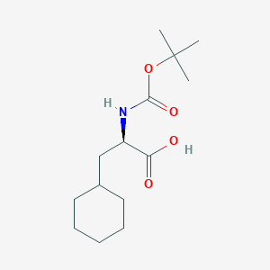 molecular formula C14H25NO4 B558548 (R)-2-((tert-Butoxycarbonyl)amino)-3-cyclohexylpropanoic acid CAS No. 127095-92-5