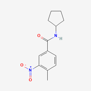 molecular formula C13H16N2O3 B5585492 N-cyclopentyl-4-methyl-3-nitrobenzamide CAS No. 5356-61-6