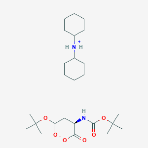molecular formula C25H46N2O6 B558562 N-cyclohexylcyclohexanamine;(2R)-4-[(2-methylpropan-2-yl)oxy]-2-[(2-methylpropan-2-yl)oxycarbonylamino]-4-oxobutanoic acid CAS No. 200334-95-8