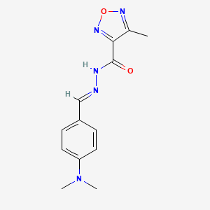 molecular formula C13H15N5O2 B5585625 N'-[(E)-[4-(DIMETHYLAMINO)PHENYL]METHYLIDENE]-4-METHYL-1,2,5-OXADIAZOLE-3-CARBOHYDRAZIDE 