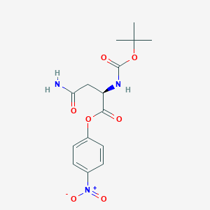 molecular formula C15H19N3O7 B558565 L-Asparagine, N2-((1,1-dimethylethoxy)carbonyl)-, 4-nitrophenyl ester CAS No. 104199-82-8