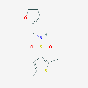 molecular formula C11H13NO3S2 B5585734 N-(2-FURYLMETHYL)-2,5-DIMETHYL-3-THIOPHENESULFONAMIDE 