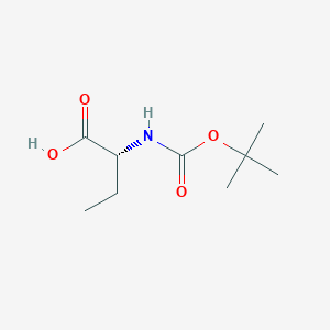 molecular formula C9H17NO4 B558579 (R)-2-((叔丁氧羰基)氨基)丁酸 CAS No. 45121-22-0