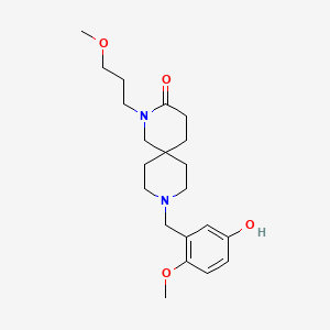 molecular formula C21H32N2O4 B5585808 9-(5-hydroxy-2-methoxybenzyl)-2-(3-methoxypropyl)-2,9-diazaspiro[5.5]undecan-3-one 