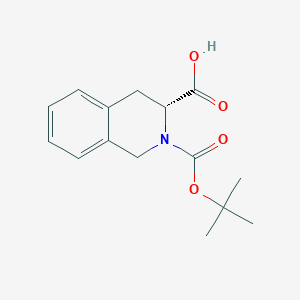 molecular formula C15H19NO4 B558586 (R)-2-(叔丁氧羰基)-1,2,3,4-四氢异喹啉-3-羧酸 CAS No. 115962-35-1