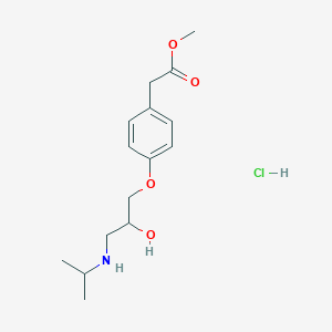 molecular formula C15H24ClNO4 B055860 Metoprolol Acid Methyl Ester Hydrochloride CAS No. 83281-59-8