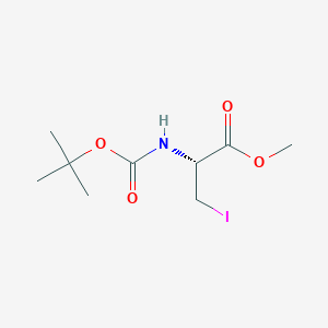 molecular formula C9H16INO4 B558605 Methyl (R)-2-((tert-butoxycarbonyl)amino)-3-iodopropanoate CAS No. 93267-04-0