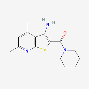 molecular formula C15H19N3OS B5586143 (3-Amino-4,6-dimethylthieno[2,3-b]pyridin-2-yl)-piperidin-1-ylmethanone 