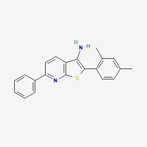 molecular formula C21H18N2S B5586145 2-(2,4-dimethylphenyl)-6-phenylthieno[2,3-b]pyridin-3-amine 