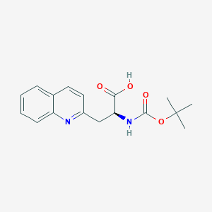 molecular formula C17H20N2O4 B558615 (S)-2-((tert-Butoxycarbonyl)amino)-3-(quinolin-2-yl)propanoic acid CAS No. 161453-37-8