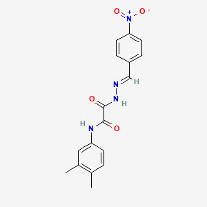molecular formula C17H16N4O4 B5586164 N-(3,4-dimethylphenyl)-2-[(2E)-2-(4-nitrobenzylidene)hydrazinyl]-2-oxoacetamide 