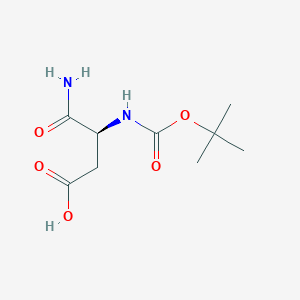 molecular formula C9H16N2O5 B558619 Boc-天冬氨酸-NH2 CAS No. 74244-17-0