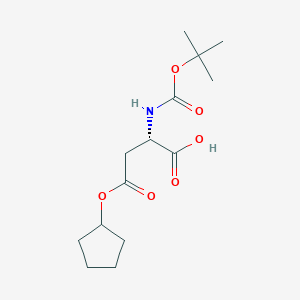 molecular formula C14H23NO6 B558622 Boc-asp(ocpent)-OH CAS No. 71447-58-0