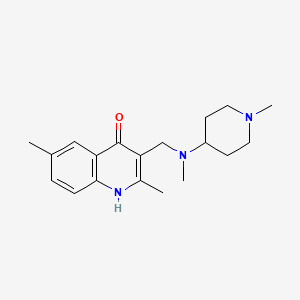 molecular formula C19H27N3O B5586241 2,6-Dimethyl-3-{[methyl(1-methylpiperidin-4-yl)amino]methyl}quinolin-4-ol 