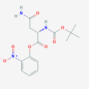 B558627 (2-nitrophenyl) (2S)-4-amino-2-[(2-methylpropan-2-yl)oxycarbonylamino]-4-oxobutanoate CAS No. 38605-58-2