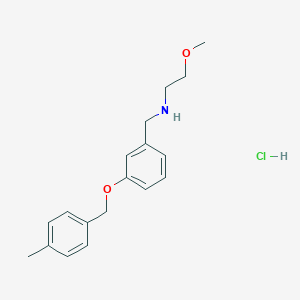 molecular formula C18H24ClNO2 B5586325 2-methoxy-N-[[3-[(4-methylphenyl)methoxy]phenyl]methyl]ethanamine;hydrochloride 