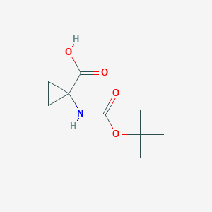 molecular formula C9H15NO4 B558649 1-(Boc-氨基)环丙烷羧酸 CAS No. 88950-64-5