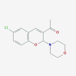1-(6-Chloro-2-(4-morpholinyl)-2H-benzopyran-3-yl)ethanone