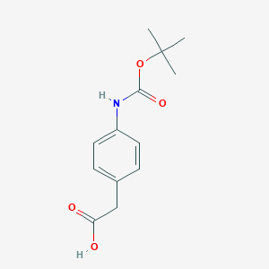 molecular formula C13H17NO4 B558675 2-(4-((tert-Butoxycarbonyl)amino)phenyl)acetic acid CAS No. 81196-09-0