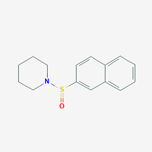 molecular formula C15H17NOS B5586784 1-Naphthalen-2-ylsulfinylpiperidine 