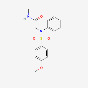 molecular formula C17H20N2O4S B5586976 N-METHYL-2-(N-PHENYL4-ETHOXYBENZENESULFONAMIDO)ACETAMIDE 