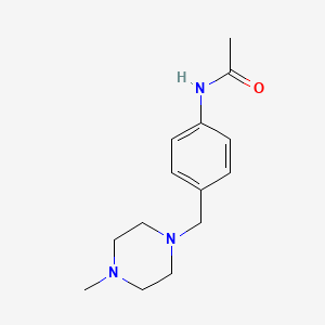molecular formula C14H21N3O B5587144 N-[4-[(4-methylpiperazin-1-yl)methyl]phenyl]acetamide 