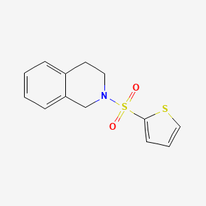 molecular formula C13H13NO2S2 B5587145 2-(Thiophen-2-ylsulfonyl)-1,2,3,4-tetrahydroisoquinoline 