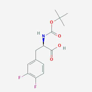 molecular formula C14H17F2NO4 B558717 Boc-3,4-difluoro-D-phenylalanine CAS No. 205445-51-8