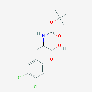 molecular formula C14H17Cl2NO4 B558719 3,4-Dichloro-N-((1,1-dimethylethoxy)carbonyl)-D-phenylalanine CAS No. 114873-13-1