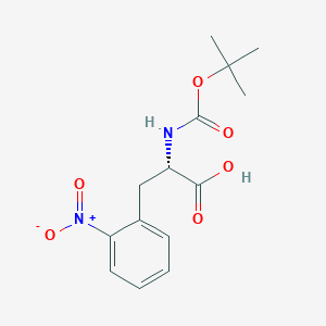 molecular formula C14H18N2O6 B558733 (S)-2-((tert-Butoxycarbonyl)amino)-3-(2-nitrophenyl)propanoic acid CAS No. 185146-84-3