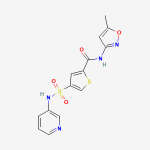 molecular formula C14H12N4O4S2 B5587557 N-(5-methyl-1,2-oxazol-3-yl)-4-(pyridin-3-ylsulfamoyl)thiophene-2-carboxamide 