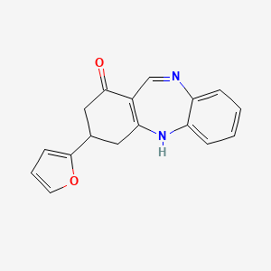 molecular formula C17H14N2O2 B5587587 3-(furan-2-yl)-3,4-dihydro-2H-dibenzo[b,e][1,4]diazepin-1-ol 