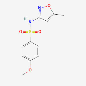 molecular formula C11H12N2O4S B5587605 4-methoxy-N-(5-methyl-1,2-oxazol-3-yl)benzenesulfonamide 