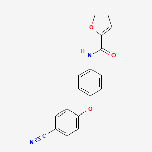 molecular formula C18H12N2O3 B5587688 N-[4-(4-cyanophenoxy)phenyl]furan-2-carboxamide 