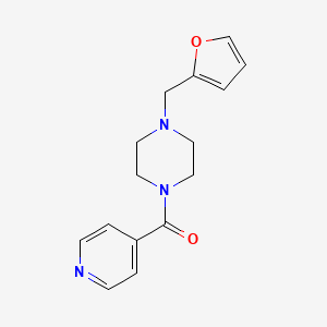 molecular formula C15H17N3O2 B5587694 [4-(2-FURYLMETHYL)PIPERAZINO](4-PYRIDYL)METHANONE 