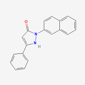 molecular formula C19H14N2O B5587778 1-(naphthalen-2-yl)-3-phenyl-1H-pyrazol-5-ol 