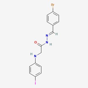 molecular formula C15H13BrIN3O B5587797 N'-(4-Bromobenzylidene)-2-((4-iodophenyl)amino)acetohydrazide 