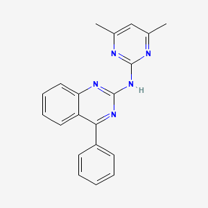 molecular formula C20H17N5 B5587886 N-(4,6-dimethylpyrimidin-2-yl)-4-phenylquinazolin-2-amine 