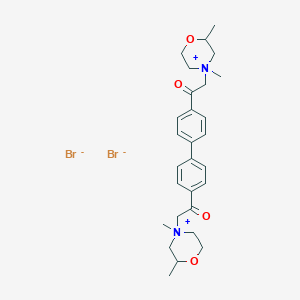 Morpholinium, 4,4'-((1,1'-biphenyl)-4,4'-diylbis(2-oxo-2,1-ethanediyl))bis(2,4-dimethyl-, dibromide