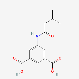 molecular formula C13H15NO5 B5587934 5-(3-METHYLBUTANAMIDO)BENZENE-1,3-DICARBOXYLIC ACID 