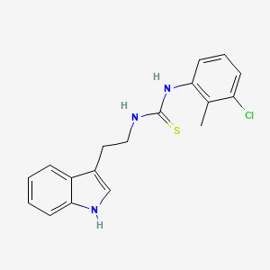 molecular formula C18H18ClN3S B5587965 1-(3-chloro-2-methylphenyl)-3-[2-(1H-indol-3-yl)ethyl]thiourea 
