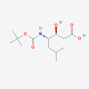molecular formula C13H25NO5 B558803 (3S,4S)-4-((tert-Butoxycarbonyl)amino)-3-hydroxy-6-methylheptanoic acid CAS No. 58521-49-6