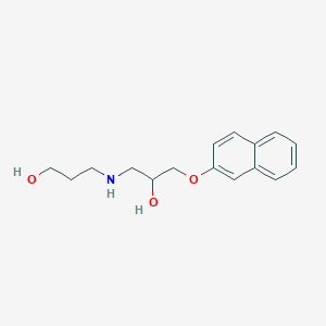 molecular formula C16H21NO3 B5588194 1-(3-Hydroxypropylamino)-3-naphthalen-2-yloxypropan-2-ol 