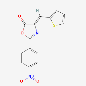 molecular formula C14H8N2O4S B5588248 (4Z)-2-(4-nitrophenyl)-4-(thiophen-2-ylmethylidene)-1,3-oxazol-5-one 
