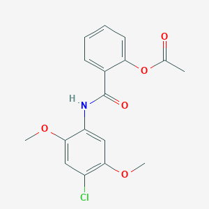 molecular formula C17H16ClNO5 B5588268 2-[(4-Chloro-2,5-dimethoxyanilino)carbonyl]phenyl acetate 