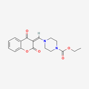 molecular formula C17H18N2O5 B5588273 ethyl 4-[(Z)-(2,4-dioxochromen-3-ylidene)methyl]piperazine-1-carboxylate 