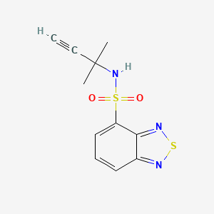 molecular formula C11H11N3O2S2 B5588277 N-(2-methylbut-3-yn-2-yl)-2,1,3-benzothiadiazole-4-sulfonamide 