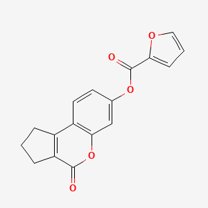 molecular formula C17H12O5 B5588314 (4-oxo-2,3-dihydro-1H-cyclopenta[c]chromen-7-yl) furan-2-carboxylate 