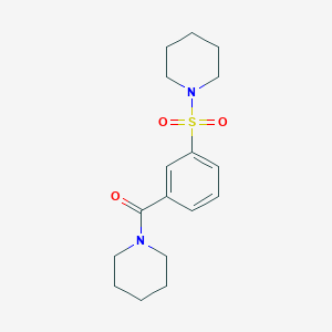 molecular formula C17H24N2O3S B5588321 PIPERIDINO[3-(PIPERIDINOSULFONYL)PHENYL]METHANONE 