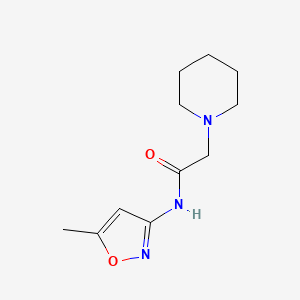 molecular formula C11H17N3O2 B5588530 N-(5-methyl-1,2-oxazol-3-yl)-2-(piperidin-1-yl)acetamide 